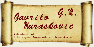 Gavrilo Murašković vizit kartica